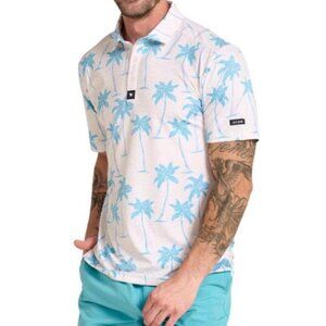 NEW Bad Birdie Core‎ Polo Golf Shirt Mens L Chasin' Shade Performance Tropical